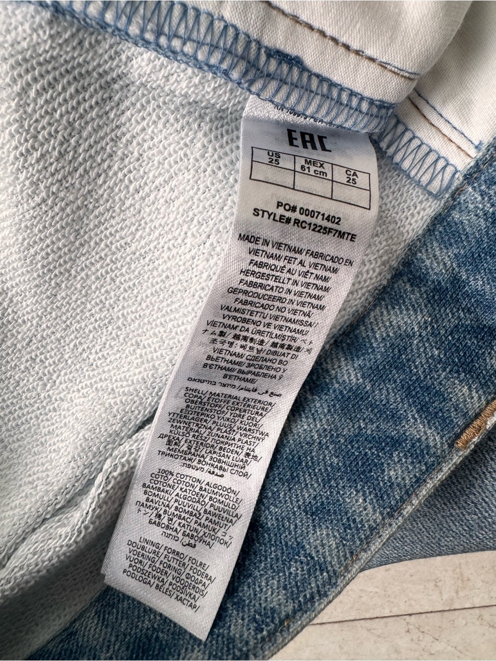 Rag & Bone Miramar Terry Sophe Wide Leg High-Rise Blue Women's Jeans size 25 - Picture 8 of 15